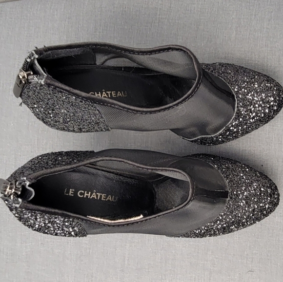 Le Chateau Platform Stilettos. 5" Heels. Sparkles On The Toes And Heel W… - Picture 6 of 9